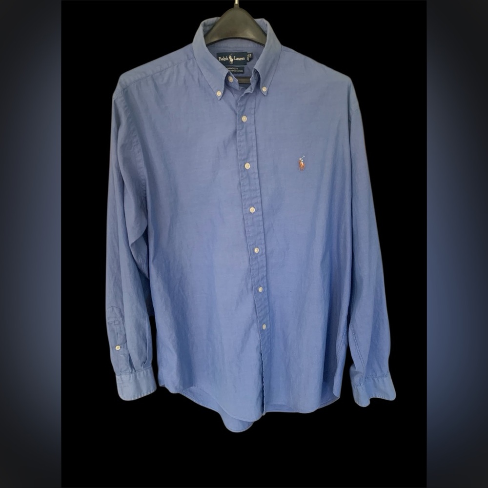 VTG Polo Ralph Lauren Yarmouth Pinpoint Oxford Light Blue Button-Down Shirt